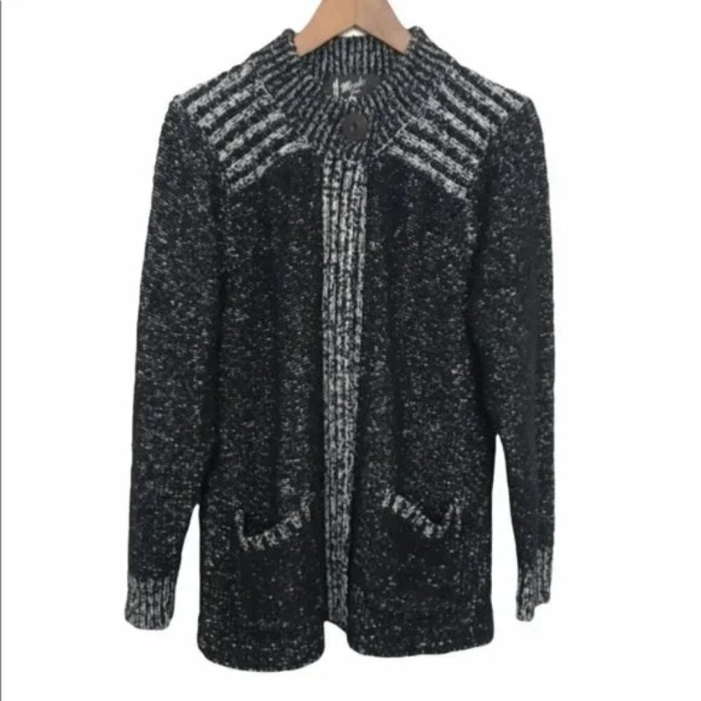 Monto Por Le Chois Marled Knit Cardigan Sweater